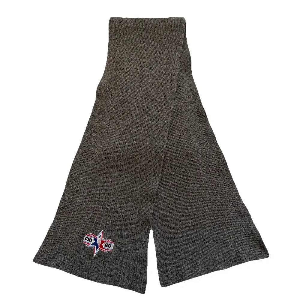 Portolano NBA All Star 2020 Chicago Cashmere Scarf Gray Unisex Basketball